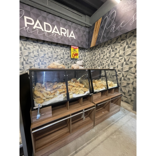 Expositor vitrine de pães