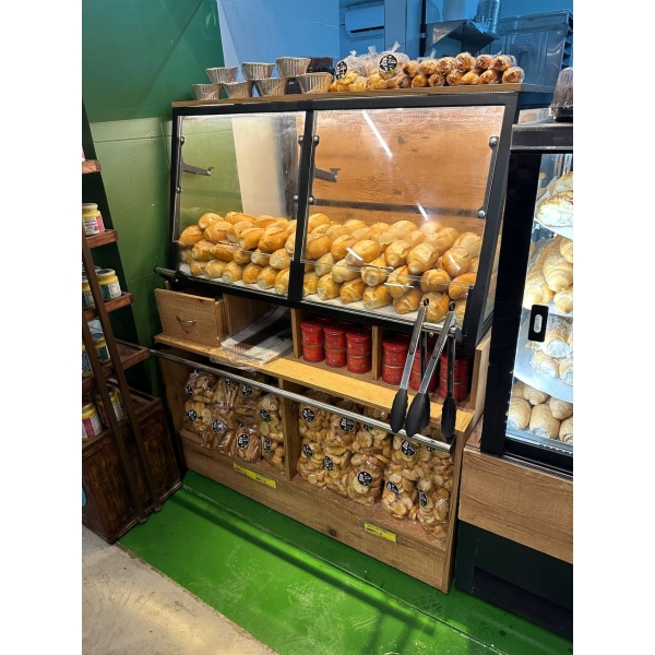 Expositor vitrine de pães
