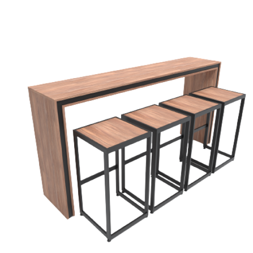 Mesa de Canto Com Banquetas